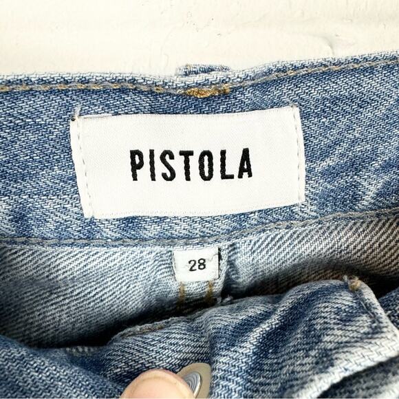 Pistola Presley Distressed High Rise 90's Tapered Relaxed Roller Jeans Size 28 - Picture 6 of 11